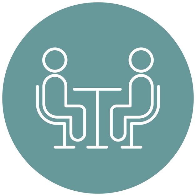 Vectorontwerp Interview Icon Style