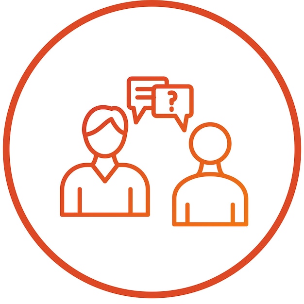 Vectorontwerp Interview Icon Style
