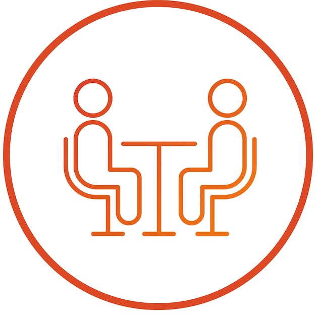 Vectorontwerp Interview Icon Style