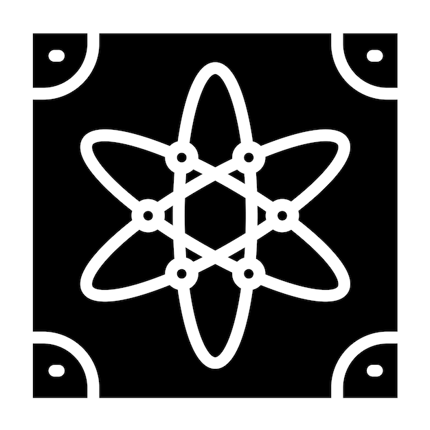 Vectorontwerp Inventieve Atom Icon Stijl