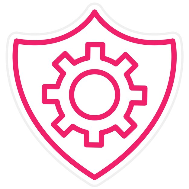 Vectorontwerp IO Shield Icon Style