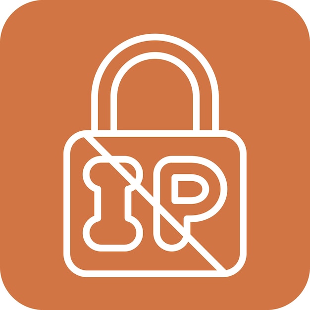 Vectorontwerp Ip Blockering Icon Stijl