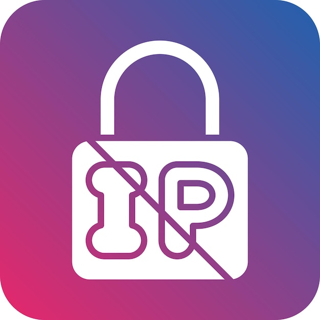 Vectorontwerp Ip Blockering Icon Stijl