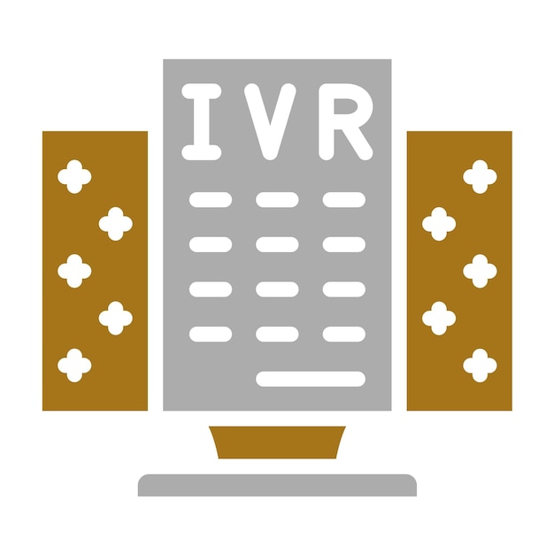Vector vectorontwerp ivr menu icon stijl