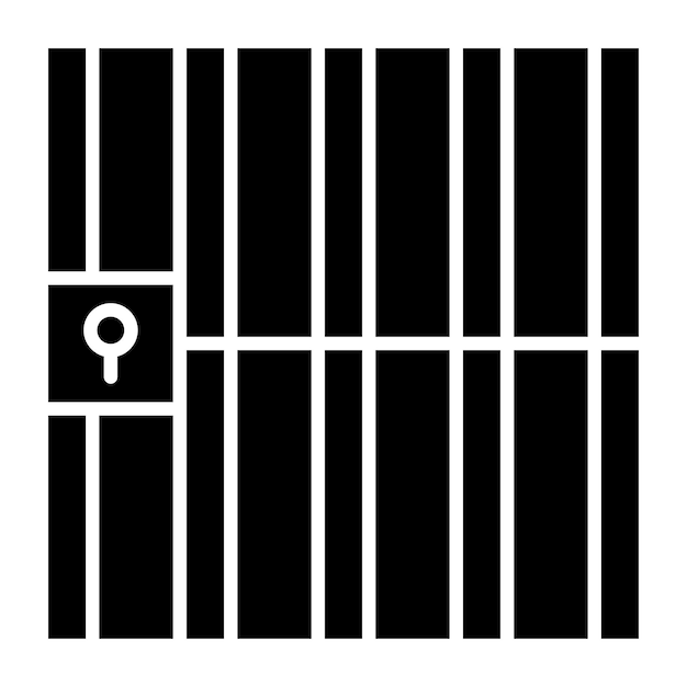 Vector vectorontwerp jail icon style