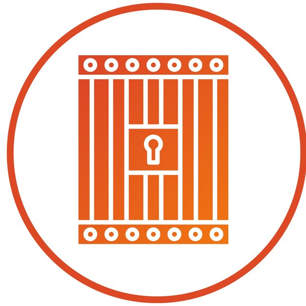 Vector vectorontwerp jail icon style