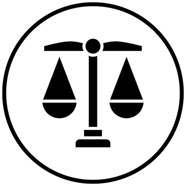 Vectorontwerp Justitie Icon Style