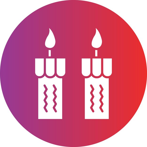 Vectorontwerp kaarsen Icon Style