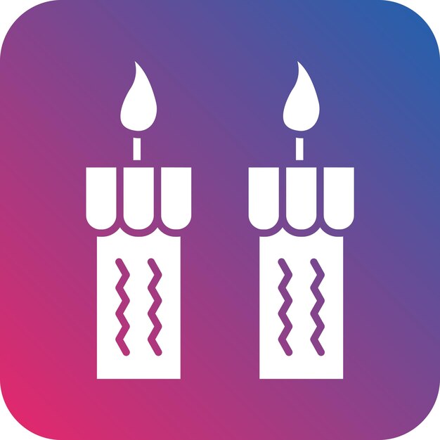 Vectorontwerp kaarsen Icon Style