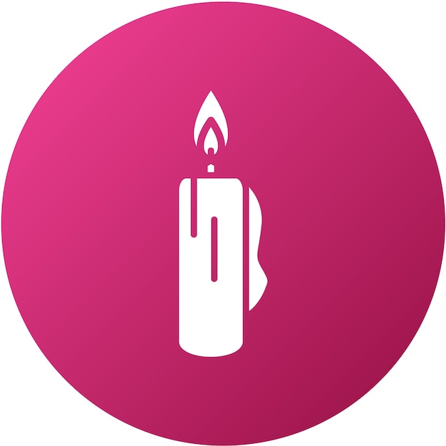 Vectorontwerp kaarsen Icon Style