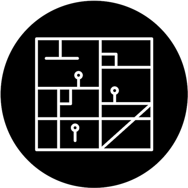 Vectorontwerp kaart icoon stijl