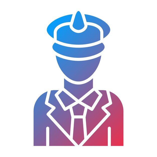 Vectorontwerp Kapitein Icon Stijl