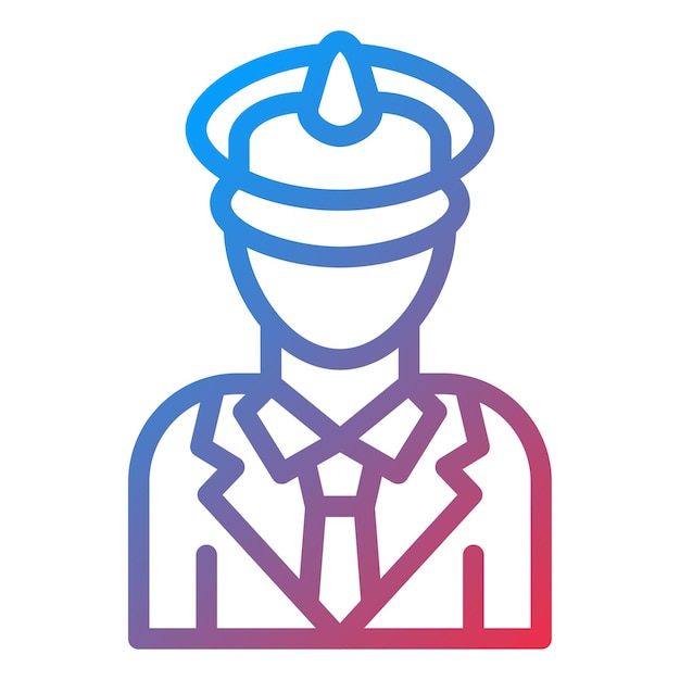 Vectorontwerp Kapitein Icon Stijl