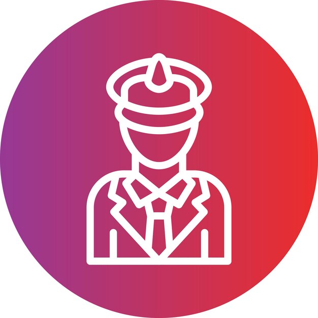 Vectorontwerp Kapitein Icon Stijl