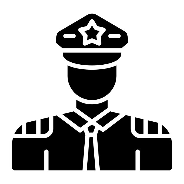 Vectorontwerp Kapitein Icon Stijl