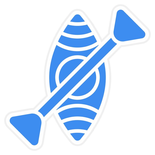 Vector vectorontwerp kayak icon style