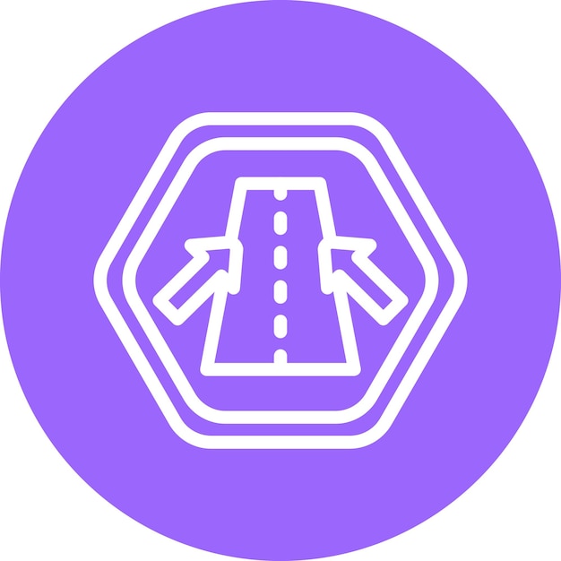 Vector vectorontwerp keep in lane icon style