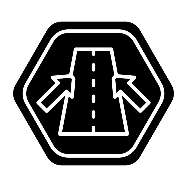 Vector vectorontwerp keep in lane icon style