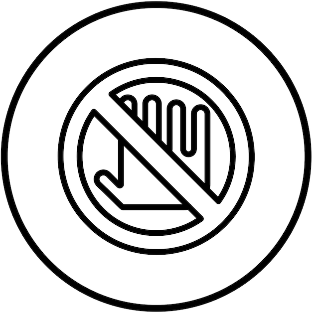 Vectorontwerp Keep Out Icon Style