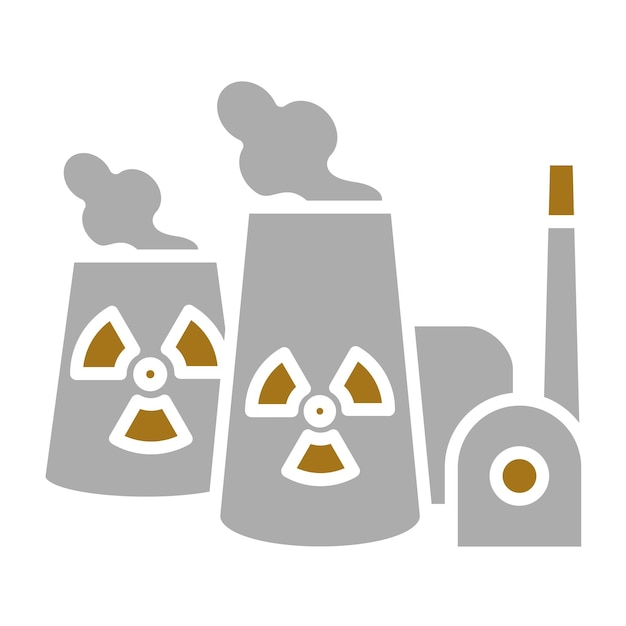 Vectorontwerp kerncentrale Icon Style