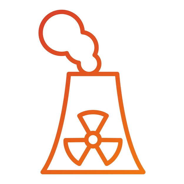 Vectorontwerp Kernenergie Icon Style