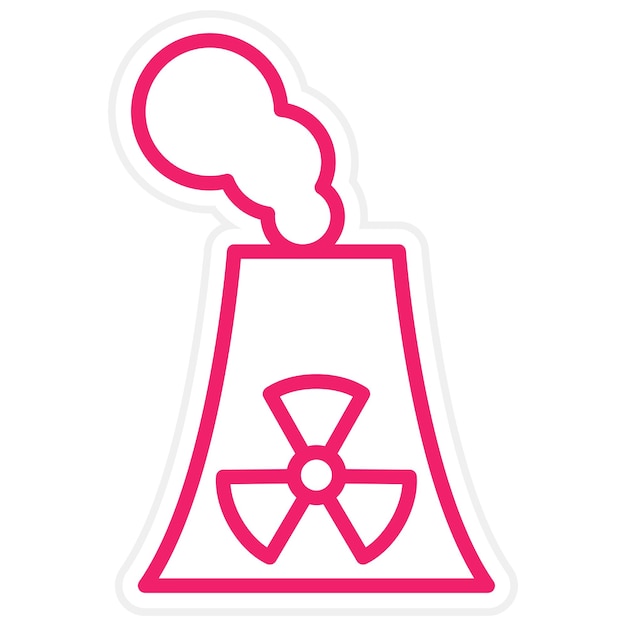 Vectorontwerp Kernenergie Icon Style