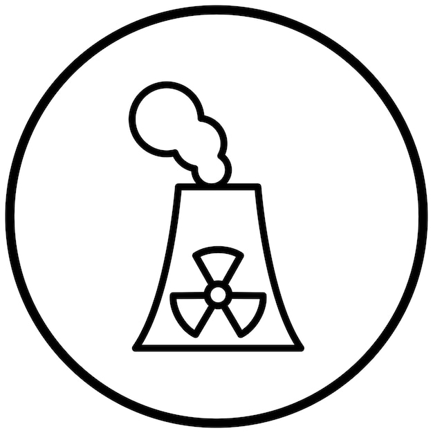 Vectorontwerp Kernenergie Icon Style