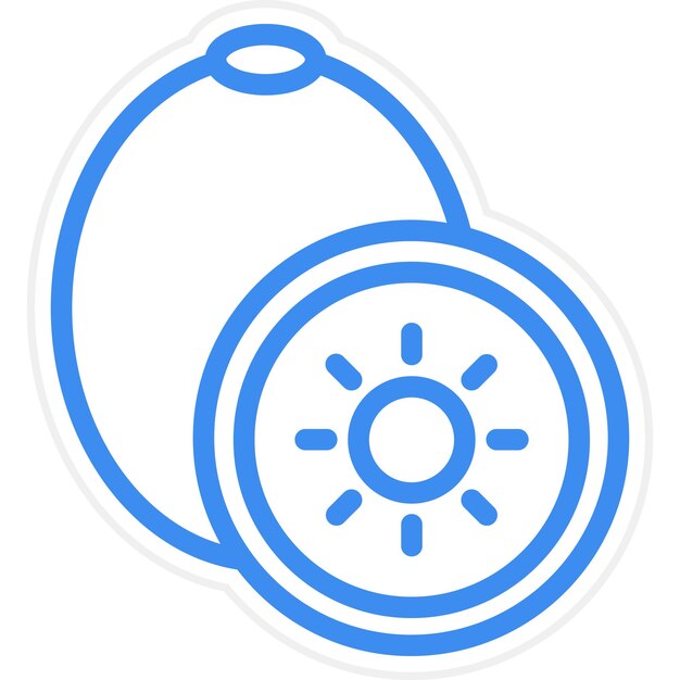 Vectorontwerp Kiwi Icon Style