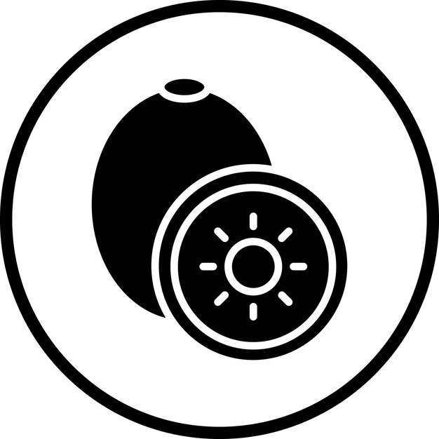 Vectorontwerp Kiwi Icon Style