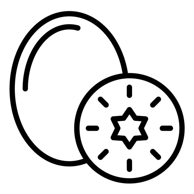 Vectorontwerp Kiwi Icon Style
