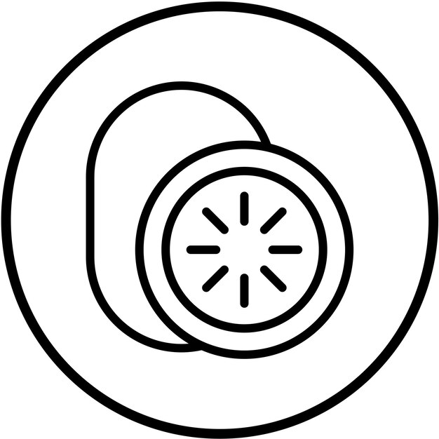 Vectorontwerp Kiwi Icon Style