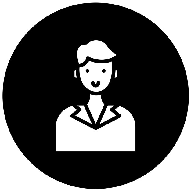 Vectorontwerp Klant Mannelijke Icon Stijl