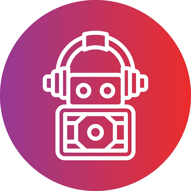 Vectorontwerp Klantenservice Robot Icon Style
