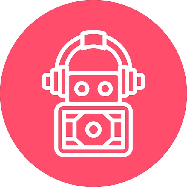 Vectorontwerp Klantenservice Robot Icon Style