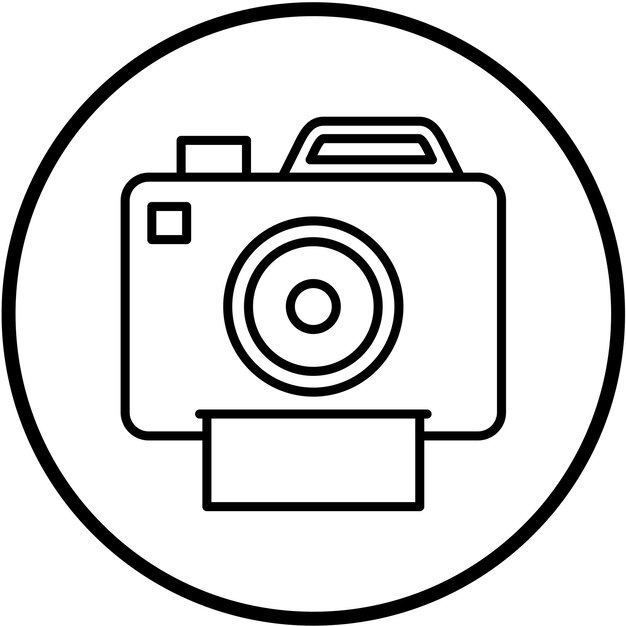 Vectorontwerp kleurcamera icoon stijl