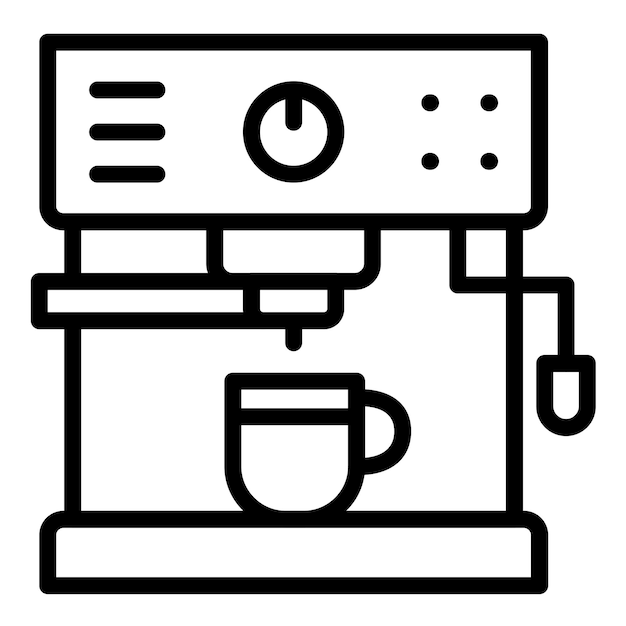 Vectorontwerp Koffiemaker Icon Style