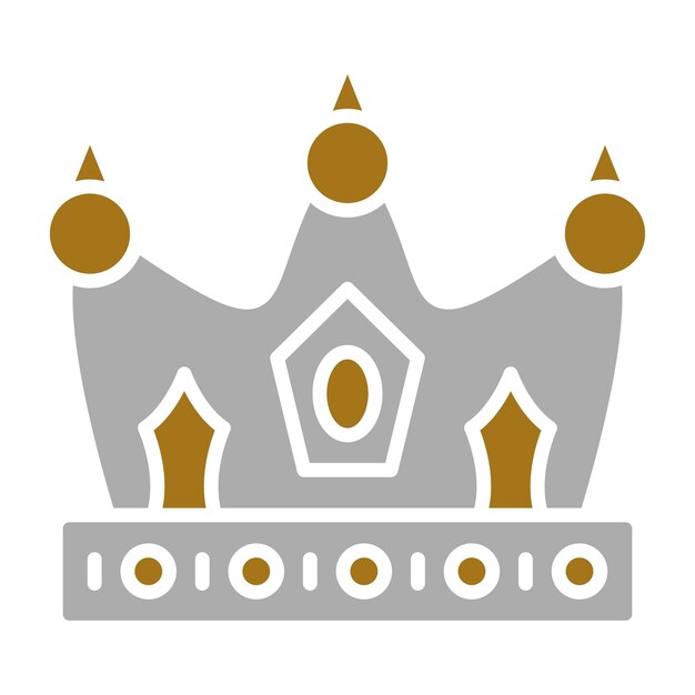 Vector vectorontwerp koning kroon icon stijl