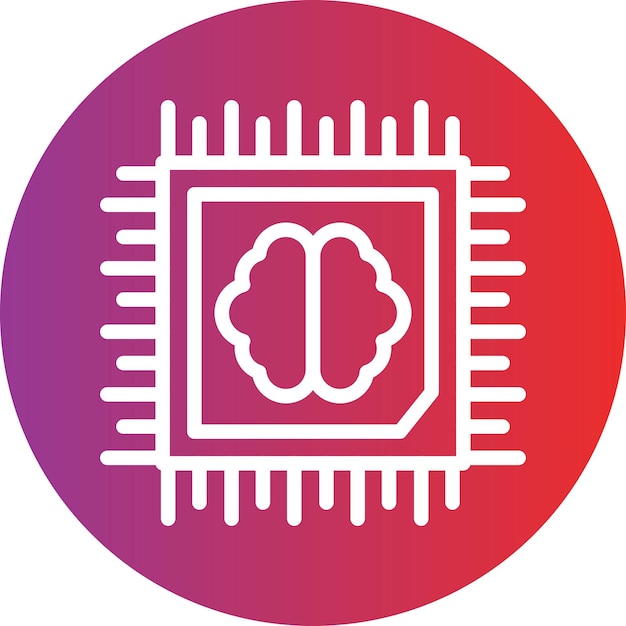 Vectorontwerp kunstmatige intelligentie Icon Style