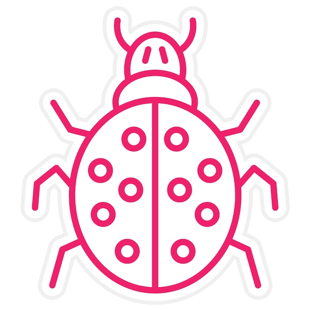 Vectorontwerp Ladybug Icon Style
