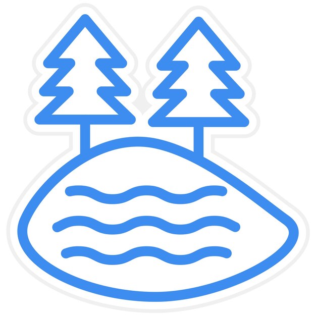 Vectorontwerp Lake Icon Style