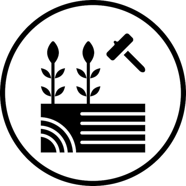 Vectorontwerp landbouwveiling Icon Style