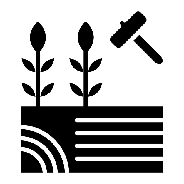 Vectorontwerp landbouwveiling Icon Style