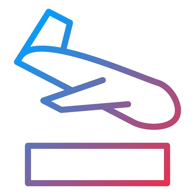 Vectorontwerp Landing Icon Style