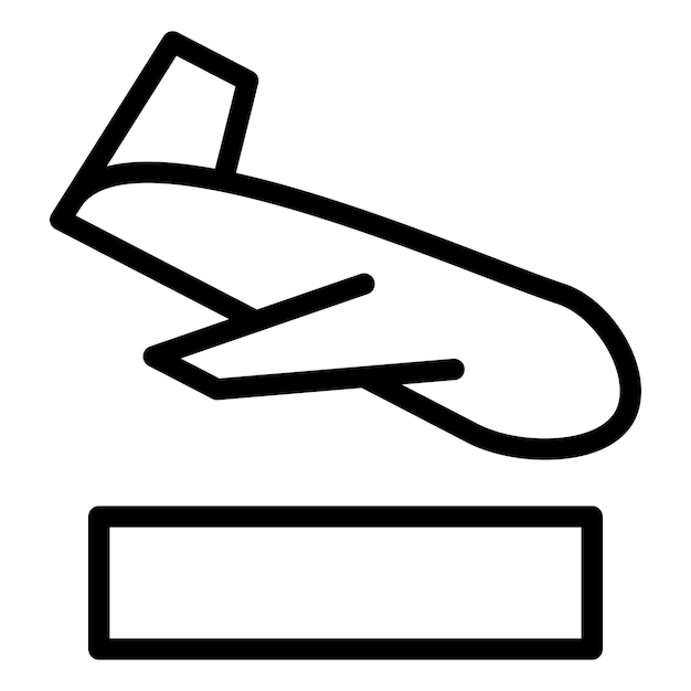 Vectorontwerp Landing Icon Style