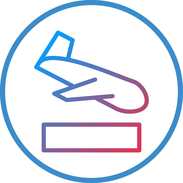 Vectorontwerp Landing Icon Style