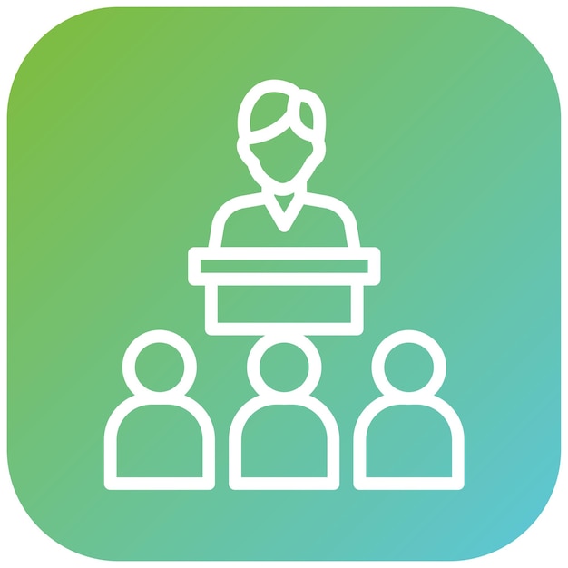Vectorontwerp Lecture Icon Style