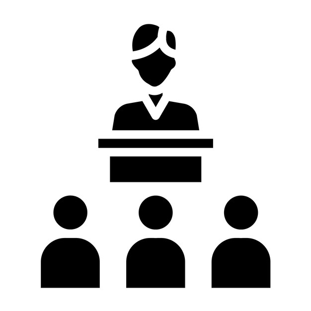 Vectorontwerp Lecture Icon Style
