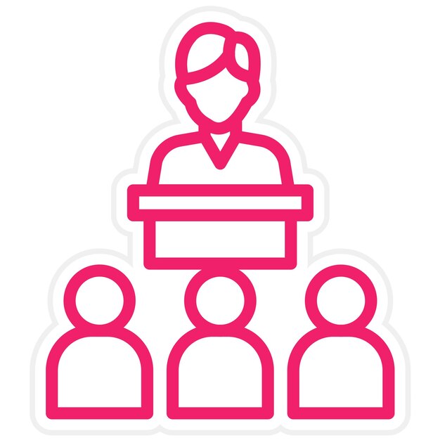 Vectorontwerp Lecture Icon Style