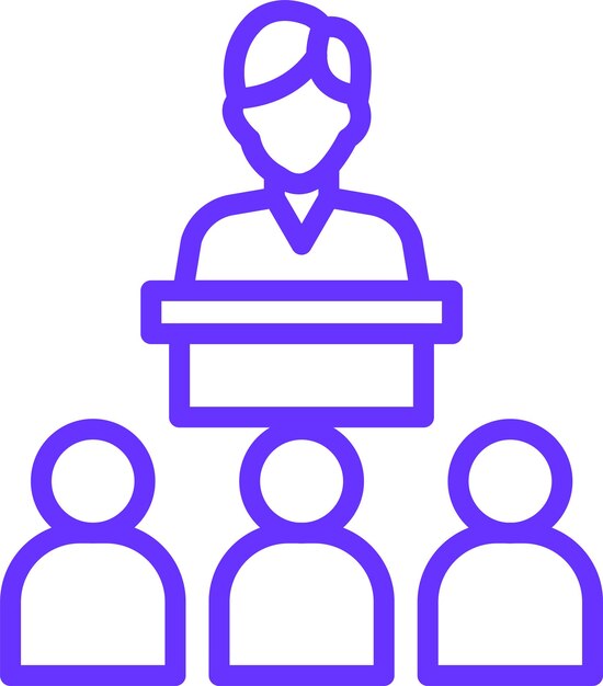 Vectorontwerp Lecture Icon Style