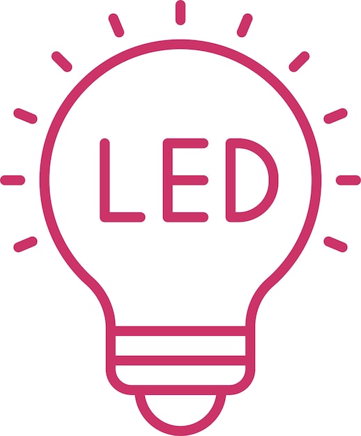 Vectorontwerp LED-verlichting Icon Style